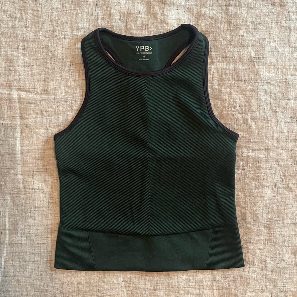 A&F • YPB Dark Green Racerback Sports Bra. Size Medium